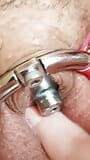 First time cumming in my inverted chastity device 5 inch urethral catheter tube snapshot 4