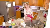 Free use MILF stepmom fucked in the kitchen while washing dishes snapshot 1