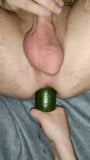 He likes big cucumber in ass, fetish, vegetable anal fuck snapshot 3