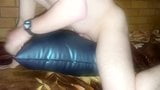 Humping inflated water pillow on waterbed snapshot 4