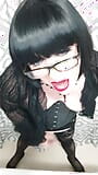 Sexy trans chica corre en sus medias snapshot 6