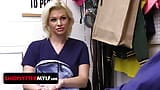 Une infirmière blonde se fait prendre en train de vol à l’étalage de fournitures médicales - Shoplyfter MYLF snapshot 4