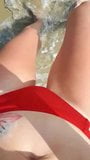 Naughty Pee at the Beach in Bikini snapshot 5