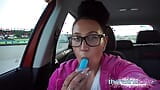 First Time PUSSY play in my car!! PUBLIC PARKING LOT!! snapshot 5