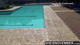 Ébano quitándose este bikini después de pasar tiempo en la piscina snapshot 8