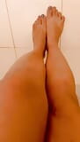 She’s get fun with cream and shaving her legs snapshot 2