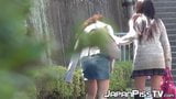 Japanese lady cant hold pee in and wets herself in public snapshot 7