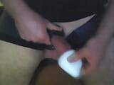 Tied Up Cock And Balls With Rings Cockhead Masturbating With Masturbator Egg snapshot 7