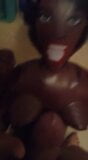 Italian gay guy cumshot all over ebony doll snapshot 5