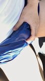 Rubbing fun in the car wearing satin footy shorts 2 snapshot 1