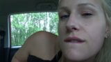 Big Tits Stepmom Angel Wicky Sucks in Car snapshot 6