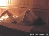 Getting steamy and toying in the sauna snapshot 2