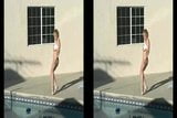 Danni Ashe strippt am Pool (Split-Screen-Version) snapshot 16