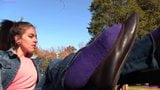 Lexx brown ballet flats tease, noise, shoeplay PREVIEW snapshot 5