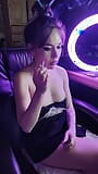 A BEAUTIFUL LADY SMOKES A CIGARETTE snapshot 2