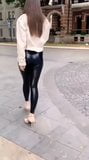 Shiny Latex Leather Pvc Vinyl Rubber Pants Leggings snapshot 1