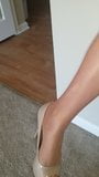 Glossy shiny pantyhose is what's for dinner snapshot 5