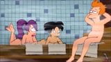 Futurama - amy wong göğüslerini saunada gösteriyor snapshot 2