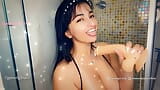 Very Sexy Latina in the shower teasing with her big ass and big boobs blowjob and BUTT PLUG snapshot 13