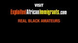 Afrikanisches Mädchen, fixiert in interracial Dreier-Dominanz snapshot 2