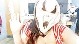 La matrigna solitaria celebra Halloween mostrando tette e figa snapshot 6