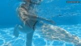 Beautiful blonde Zazie Skymm swims nude snapshot 13