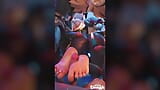 Shenhe Genshin Impact se fait baiser par les grosses bites noires d’Hilichurl - POV cocu, footjob aux pieds nus, dragk, porno d’animation 3D en HD snapshot 2