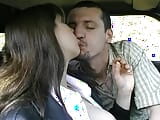 Curvy French slut with dark hair getting banged in the van snapshot 1