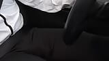 Big Cock spandex dickprint and bulge in the car and hiking snapshot 2