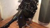 Latex Dress, PVC Coat and High Heels Masturbation snapshot 7