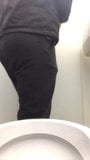 Faggot jerk in public toilet snapshot 2