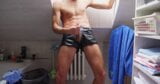 Trying out my new full zipper jogging shorts snapshot 12