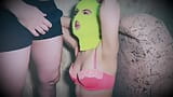 Man mouth fuck girl in green mask snapshot 1