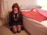 Pink Hood Blindfolded Crossdresser Sucks & Fucks With Hunk snapshot 1