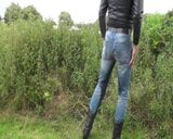 pissing, wetting jeans and wanking in public snapshot 3