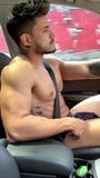 Naked handsome in the car snapshot 1