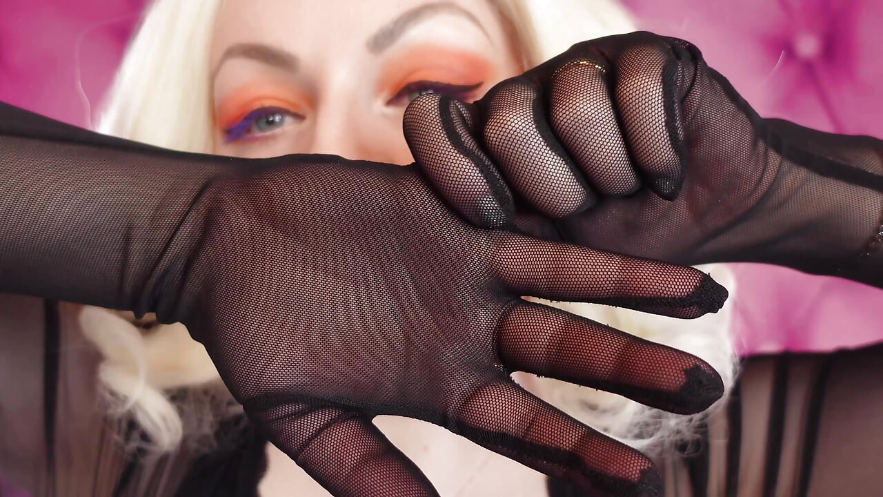ASMR: mesh gloves (no talking) hot MILF slowly SFW video by Arya Grander