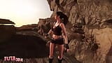 LARA CROFT Tersungkur Bertiga Futa Troll dengan Batang Besar snapshot 2