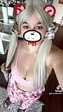 Söt sexig Egirl Vanilla Faith Ardalan i dyster Bear Cosplay Tiktoks snapshot 14