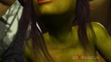 Extreme monster Ogre fucks hard Hot female goblin outdoors snapshot 6