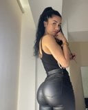 Beautiful round ass in leather snapshot 3