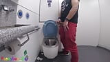 I piss and then jerk off my hot cock in the toilet on a moving train snapshot 5