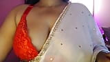 Hot Desi Boobs Press Sari and Bra. snapshot 3