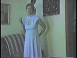 Vintage Wife Donna Blue Dress Striptease snapshot 2