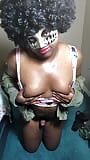 Thick Black Crossdresser Teasing snapshot 11