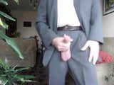 Old man jerk off and cum his big cock in suit snapshot 8