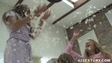 Pillow fight and lesbian anal sex snapshot 9