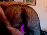 extremely hairy ass with a dildo snapshot 2