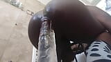 Big Ass rides clear creamy dildo snapshot 3