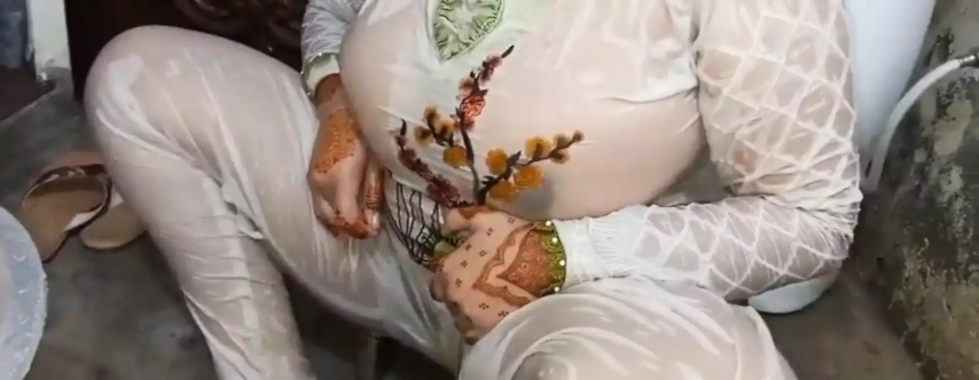 Washroom  nahaty hue desi house Wife